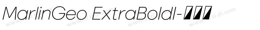 MarlinGeo ExtraBoldI字体转换